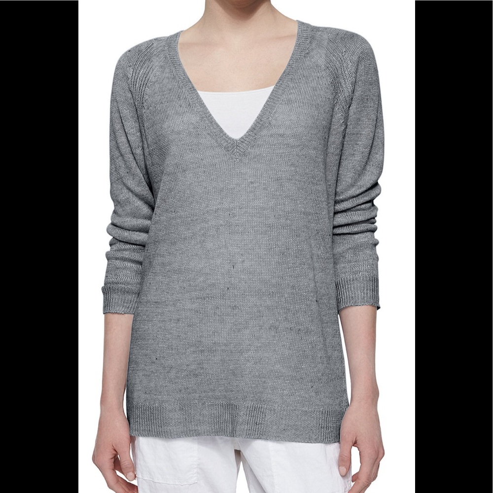 Eileen Fisher Gray Italian Yarn Light Knit Tunic
